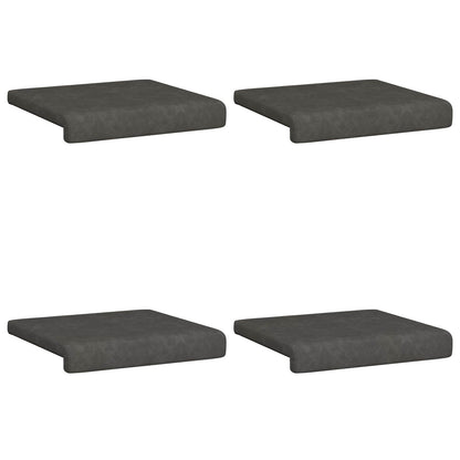 Bench Cushion 4 pcs Faux Leather Black Depth 35 cm