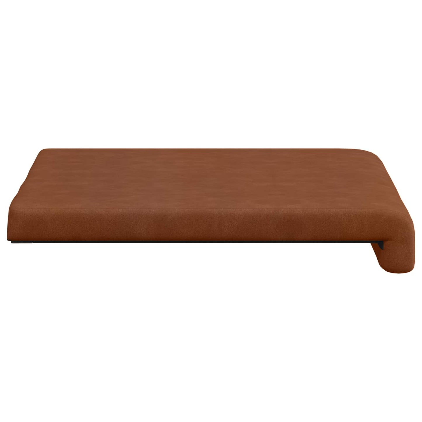 Bench Cushion 4 pcs Faux Leather Brown Depth 35 cm