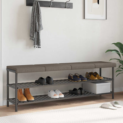 Bench Cushion 4 pcs Faux Leather Grey Depth 35 cm
