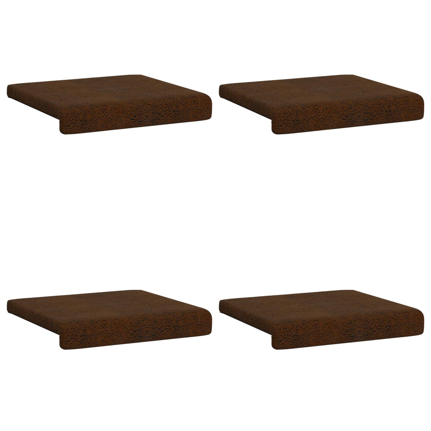 Bench Cushion 4 pcs Faux Suede Fabric Brown Depth 35 cm