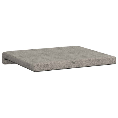 Bench Cushion 4 pcs Faux Suede Fabric Light Grey Depth 35 cm