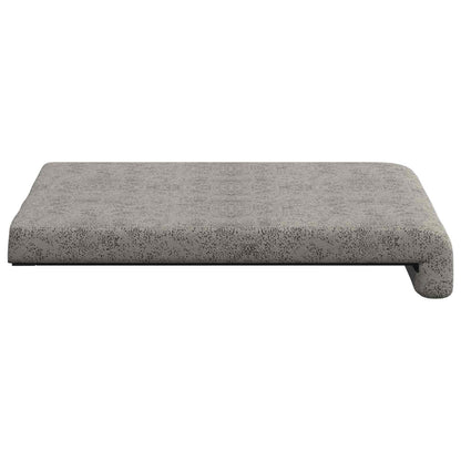 Bench Cushion 4 pcs Faux Suede Fabric Light Grey Depth 35 cm