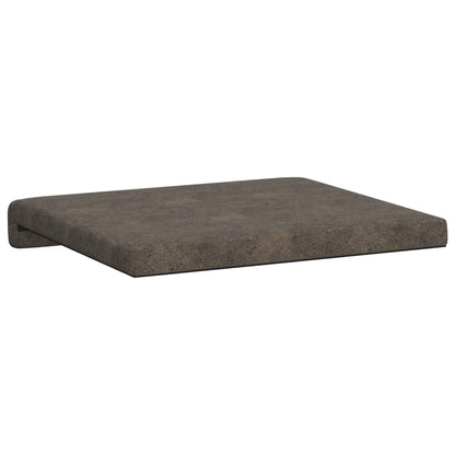 Bench Cushion 4 pcs Faux Suede Fabric Dark Grey Depth 35 cm