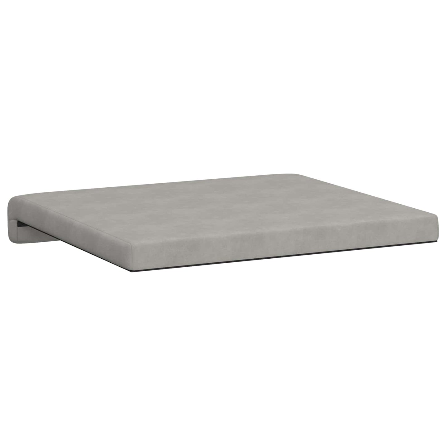 Bench Cushion 4 pcs Microfiber Light Grey Depth 35 cm