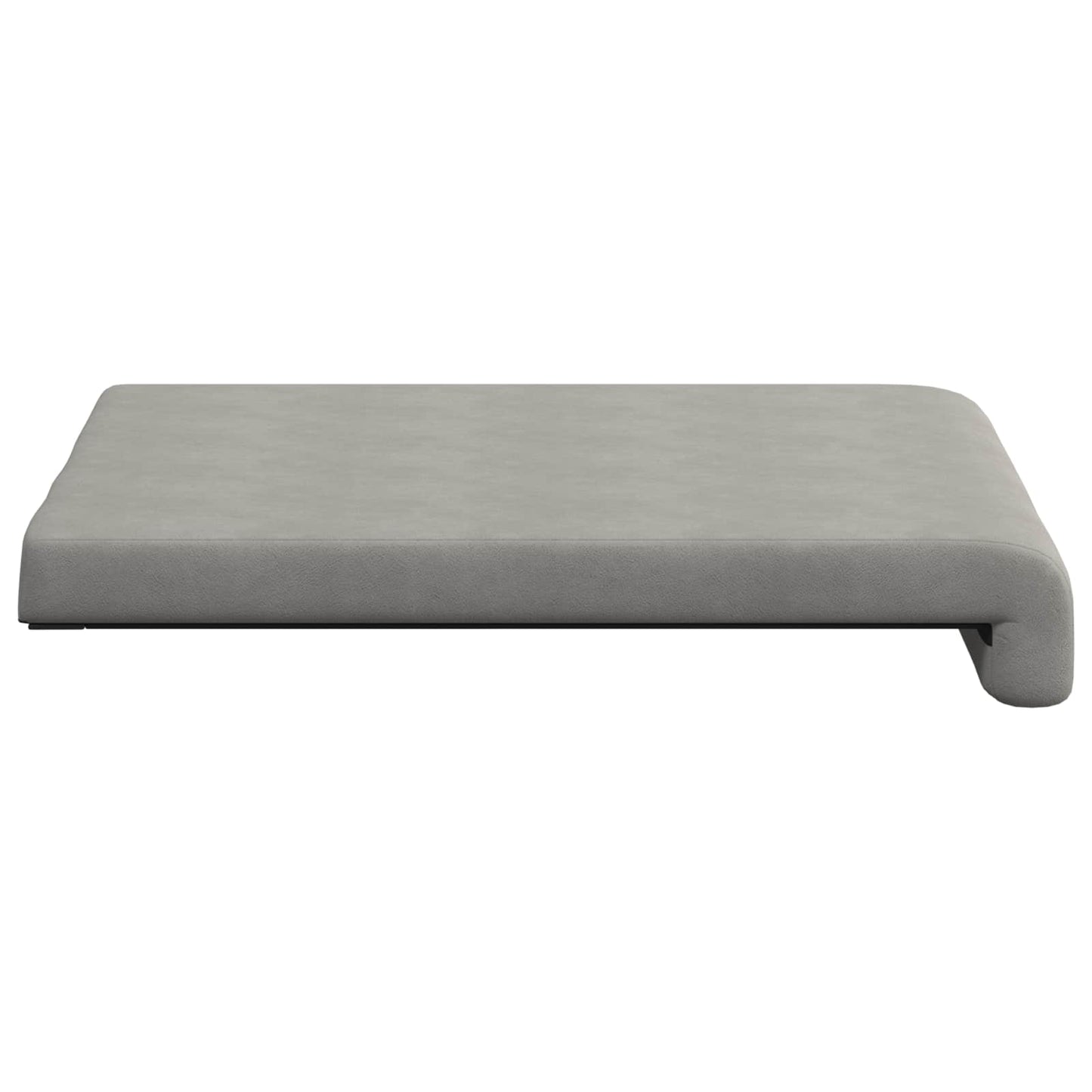 Bench Cushion 4 pcs Microfiber Light Grey Depth 35 cm