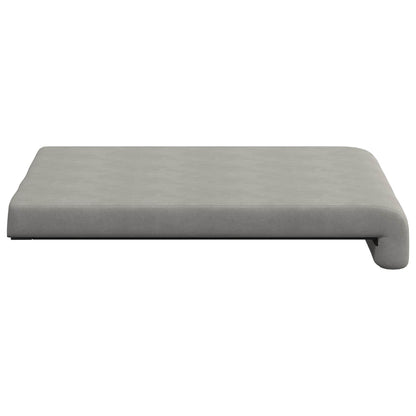 Bench Cushion 4 pcs Microfiber Light Grey Depth 35 cm