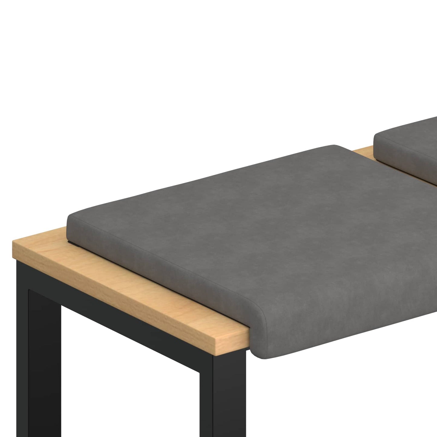 Bench Cushion 4 pcs Microfiber Dark Grey Depth 35 cm