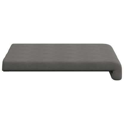 Bench Cushion 4 pcs Microfiber Dark Grey Depth 35 cm