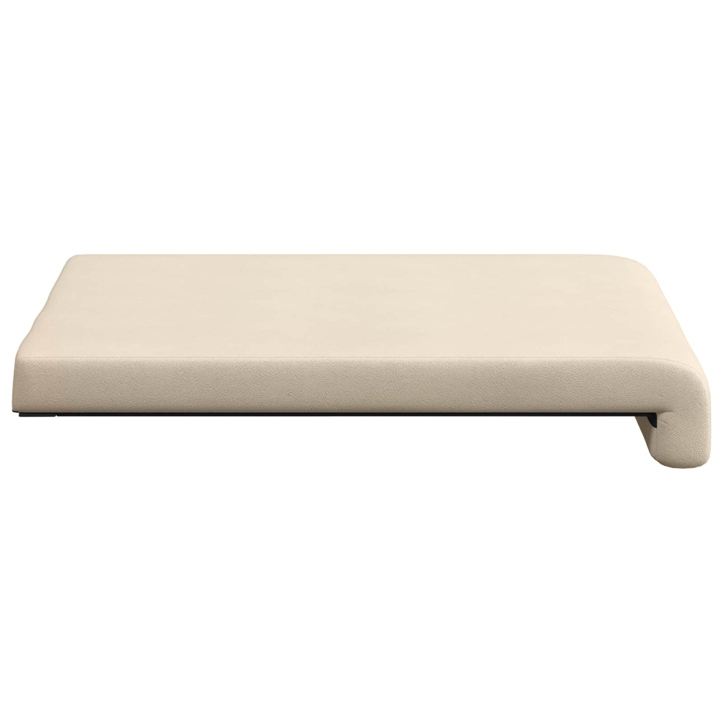 Bench Cushion 4 pcs Microfiber Beige Depth 35 cm