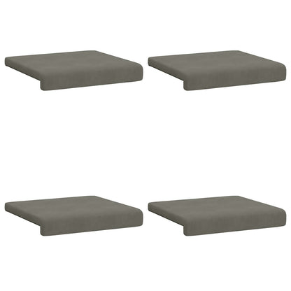 Bench Cushion 4 pcs Corduroy Light Grey Depth 35 cm