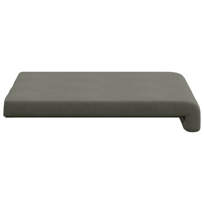 Bench Cushion 4 pcs Corduroy Light Grey Depth 35 cm