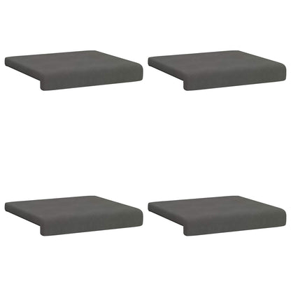 Bench Cushion 4 pcs Corduroy Dark Grey Depth 35 cm