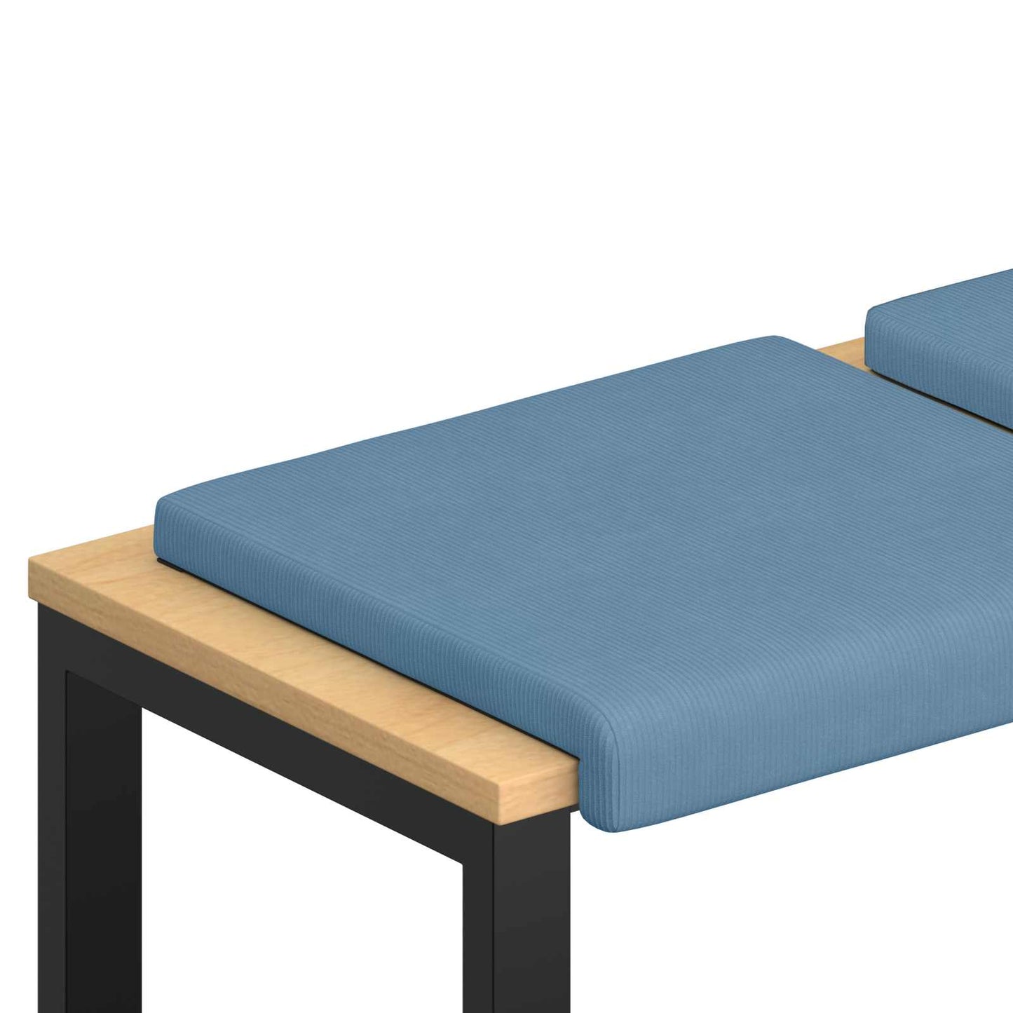 Bench Cushion 4 pcs Corduroy Blue Depth 35 cm