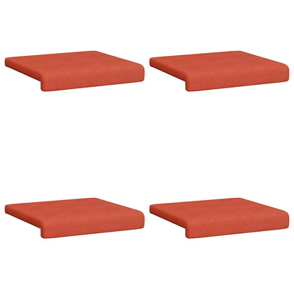 Bench Cushion 4 pcs Corduroy Red Orange Depth 35 cm