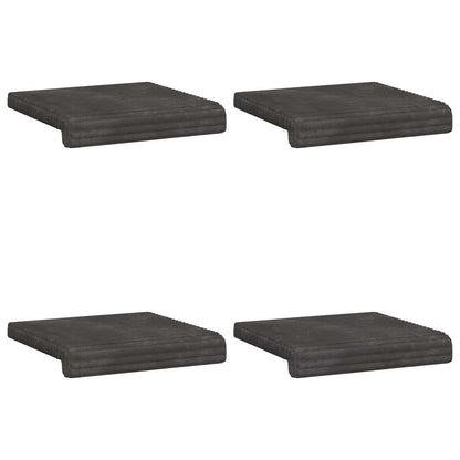 Bench Cushion 4 pcs Plush Corduroy Dark Grey Depth 35 cm