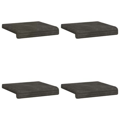 Bench Cushion 4 pcs Plush Corduroy Anthracite Depth 35 cm