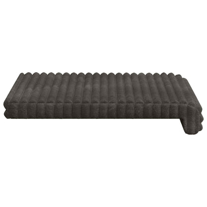 Bench Cushion 4 pcs Plush Corduroy Anthracite Depth 35 cm