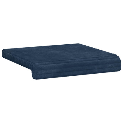Bench Cushion 4 pcs Plush Corduroy Navy Blue Depth 35 cm
