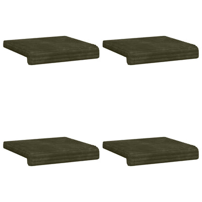 Bench Cushion 4 pcs Plush Corduroy Green Depth 35 cm