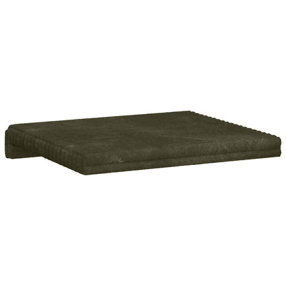 Bench Cushion 4 pcs Plush Corduroy Green Depth 35 cm