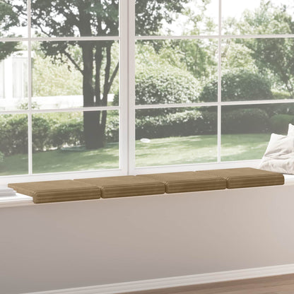 Bench Cushion 4 pcs Plush Corduroy Taupe Depth 35 cm