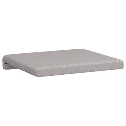 Bench Cushion 4 pcs Sherpa Fabric Light Grey Depth 35 cm