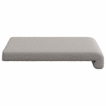 Bench Cushion 4 pcs Sherpa Fabric Light Grey Depth 35 cm