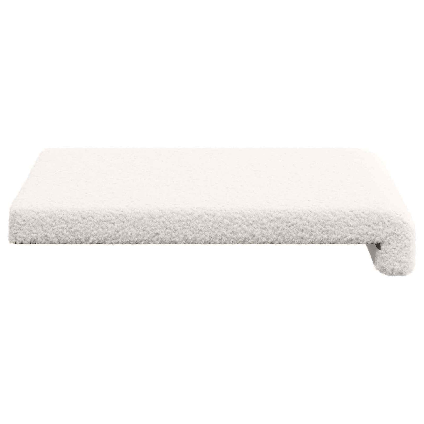 Bench Cushion 4 pcs Sherpa Fabric Cream Depth 35 cm