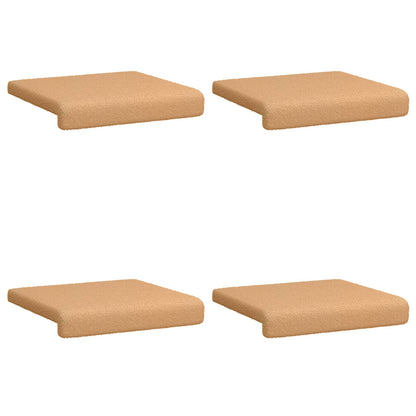 Bench Cushion 4 pcs Sherpa Fabric Beige Depth 35 cm