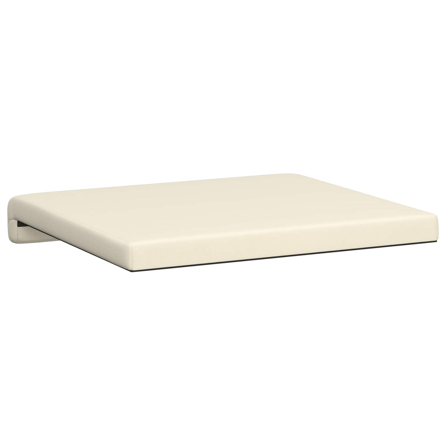 Bench Cushion 4 pcs Textured Velvet Cream Depth 35 cm