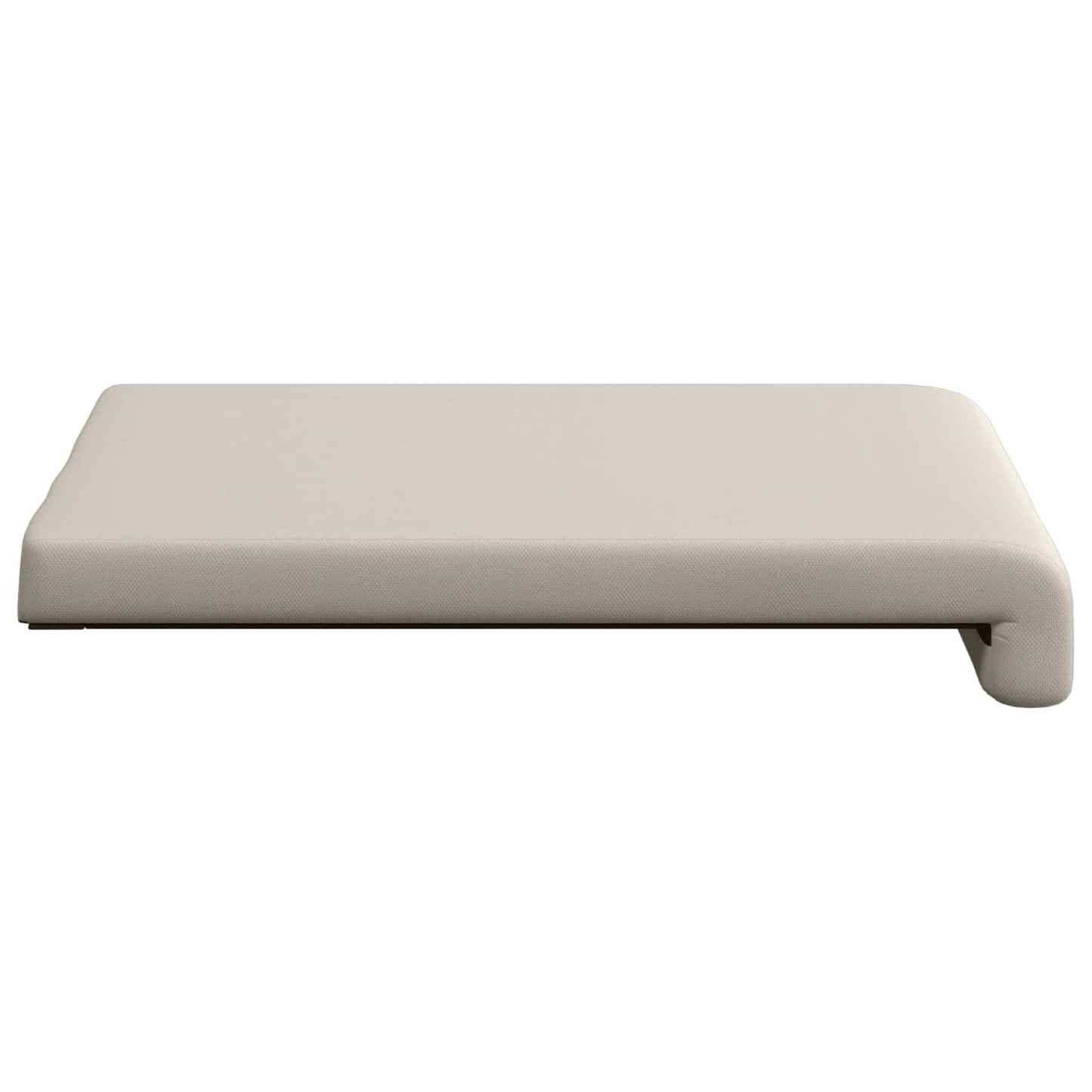 Bench Cushion 4 pcs Textured Velvet Oatmeal Depth 35 cm