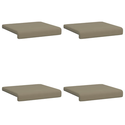 Bench Cushion 4 pcs Textured Velvet Khaki Depth 35 cm