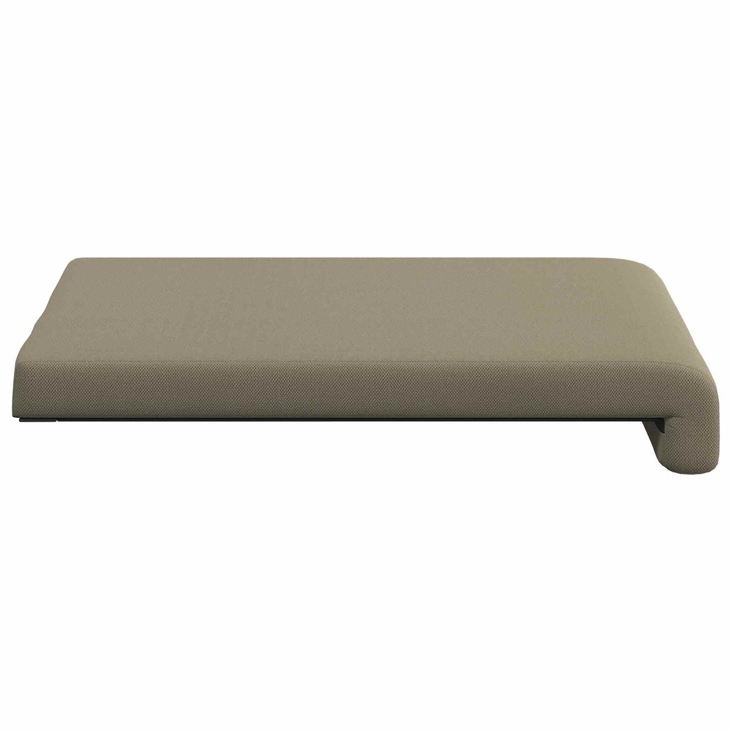 Bench Cushion 4 pcs Textured Velvet Khaki Depth 35 cm