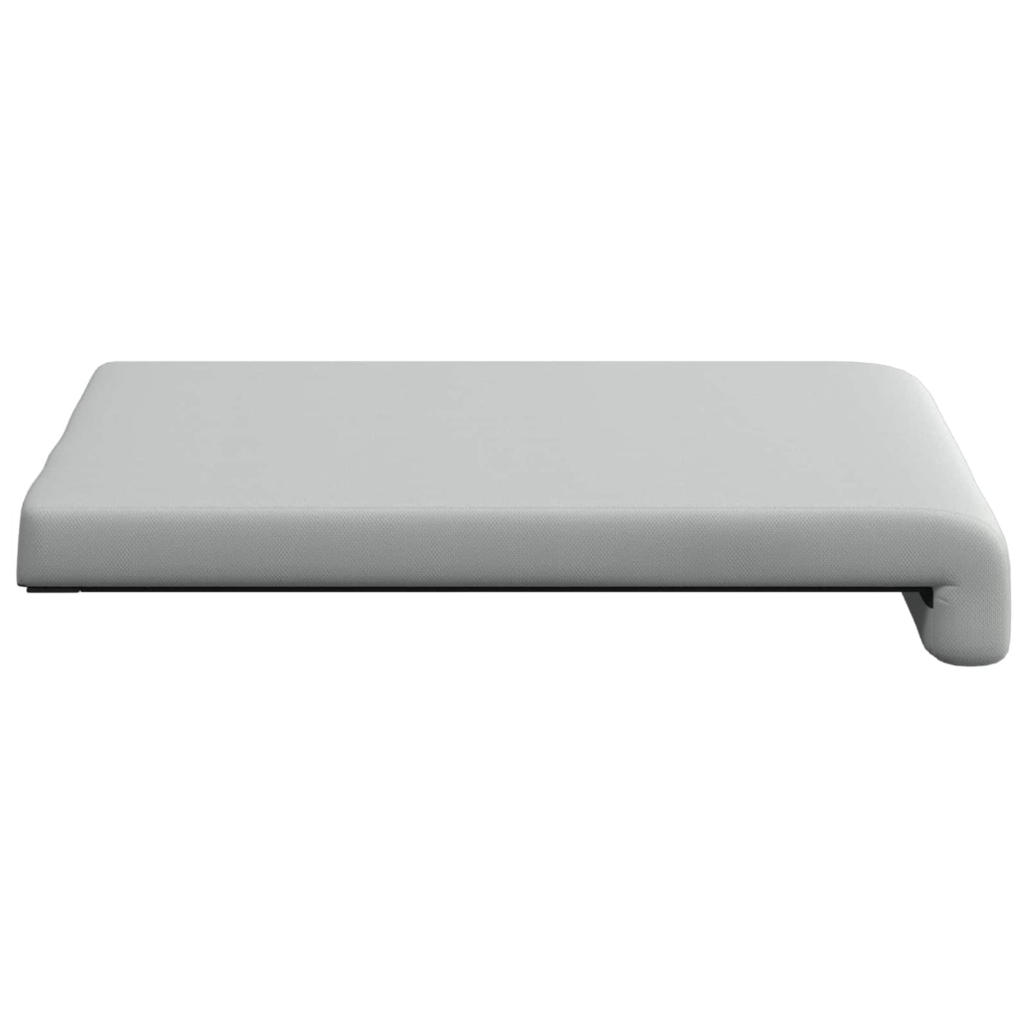 Bench Cushion 4 pcs Textured Velvet Light Grey Depth 35 cm