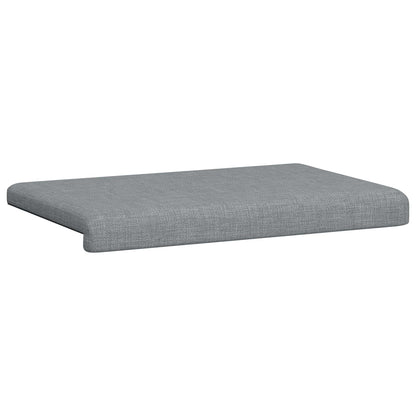 Bench Cushion Fabric Light Grey Depth 35 cm