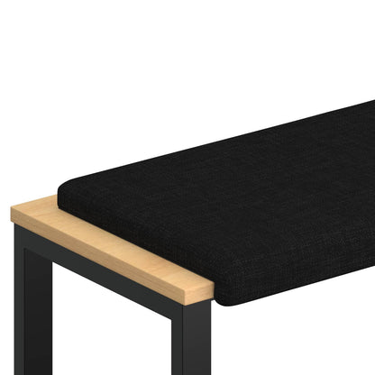 Bench Cushion Fabric Black Depth 35 cm