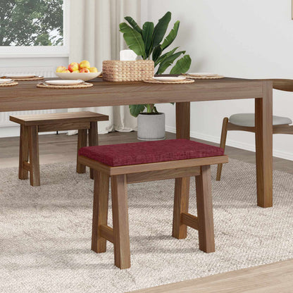Bench Cushion Fabric Wine Red Depth 35 cm