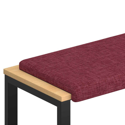 Bench Cushion Fabric Wine Red Depth 35 cm