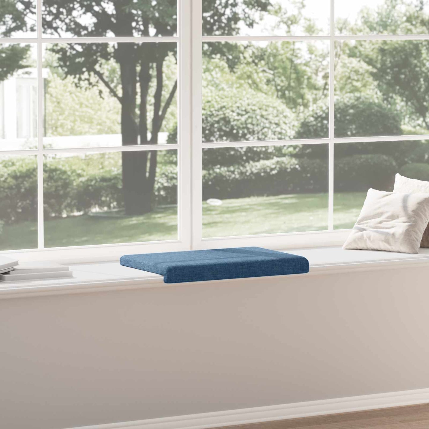 Bench Cushion Fabric Blue Depth 35 cm