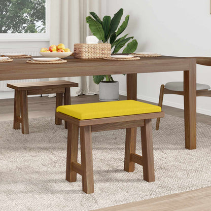 Bench Cushion Fabric Light Yellow Depth 35 cm