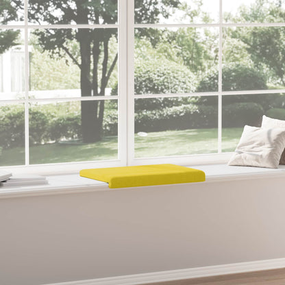 Bench Cushion Fabric Light Yellow Depth 35 cm