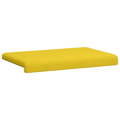 Bench Cushion Fabric Light Yellow Depth 35 cm