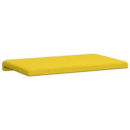 Bench Cushion Fabric Light Yellow Depth 35 cm