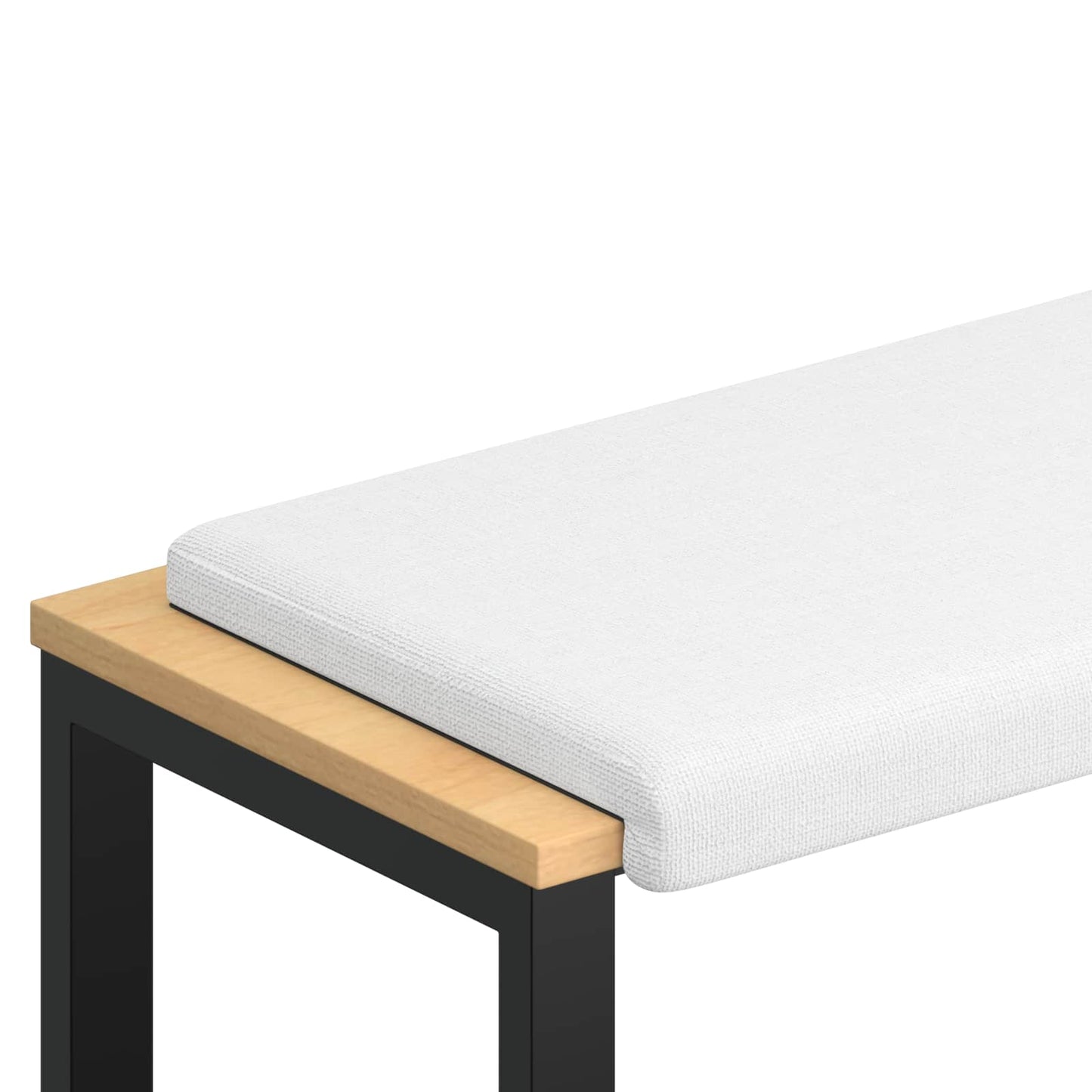 Bench Cushion Fabric White Depth 35 cm