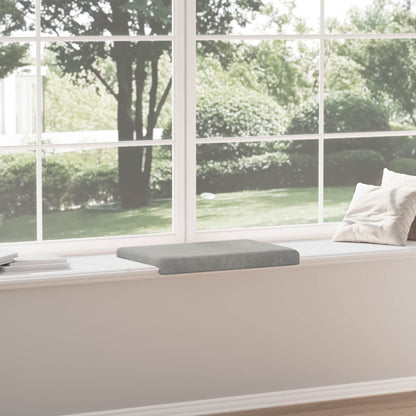 Bench Cushion Velvet Light Grey Depth 35 cm