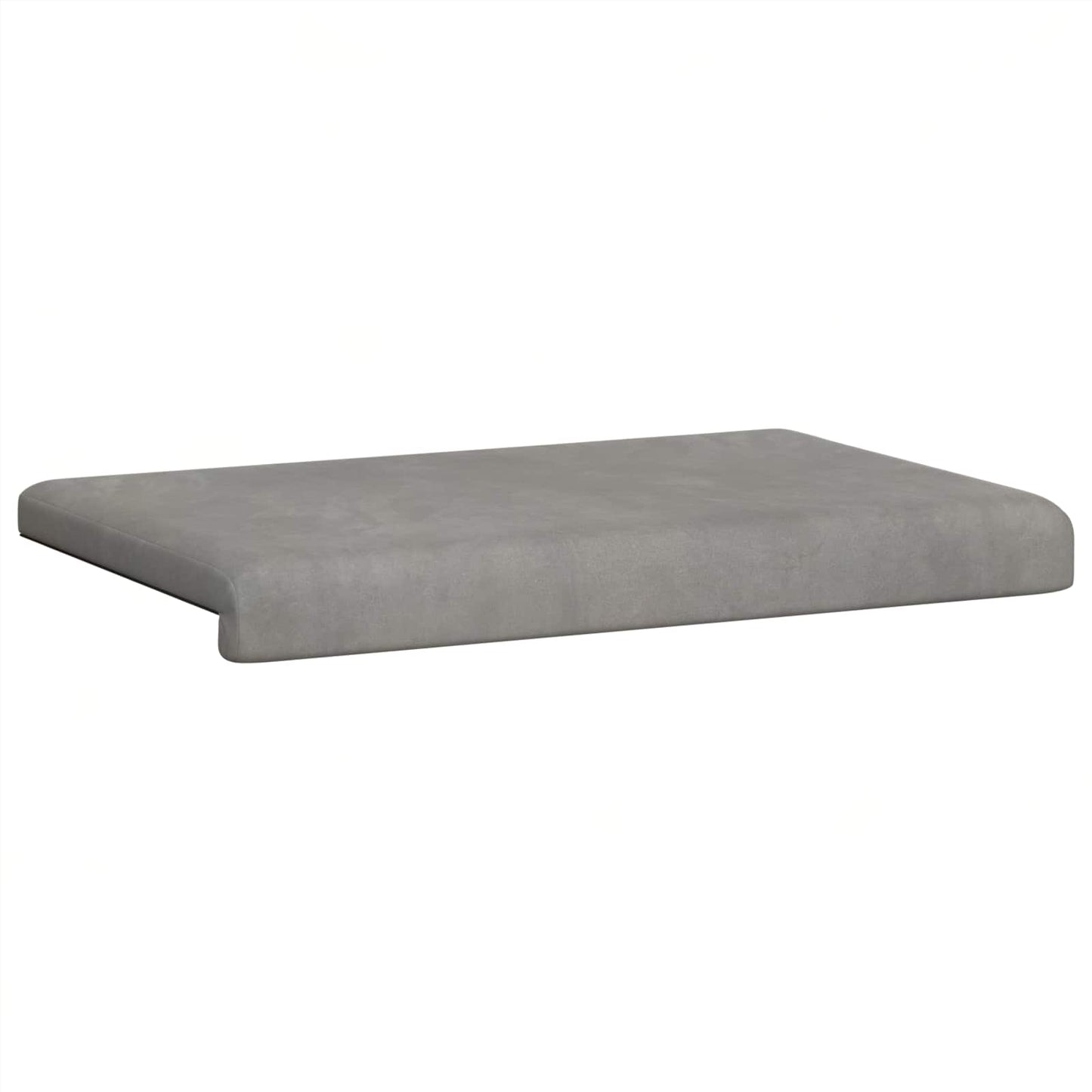 Bench Cushion Velvet Light Grey Depth 35 cm