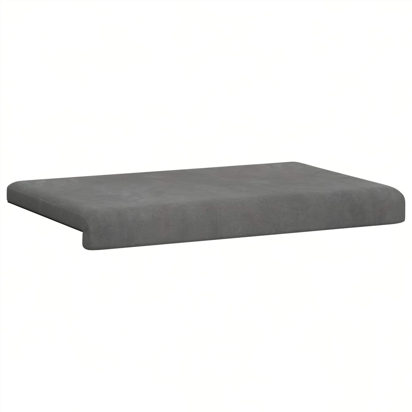 Bench Cushion Velvet Dark Grey Depth 35 cm