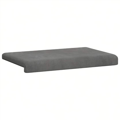 Bench Cushion Velvet Dark Grey Depth 35 cm