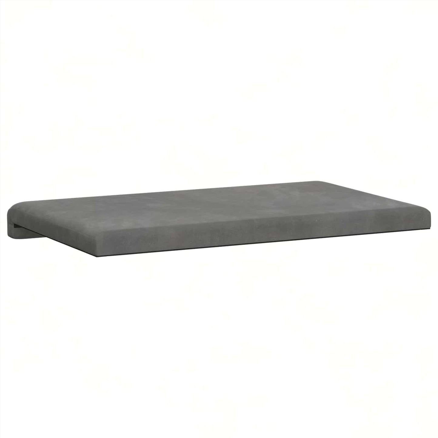 Bench Cushion Velvet Dark Grey Depth 35 cm