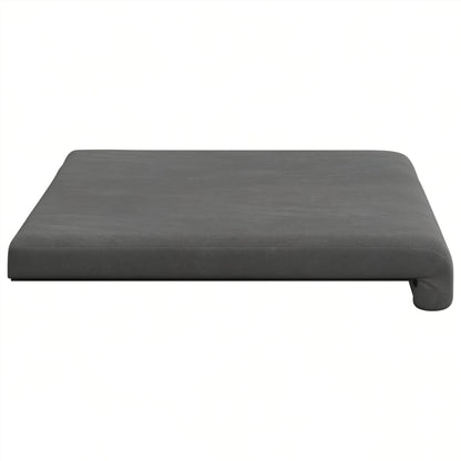 Bench Cushion Velvet Dark Grey Depth 35 cm